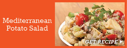 Bowl of Mediterranean Potato Salad