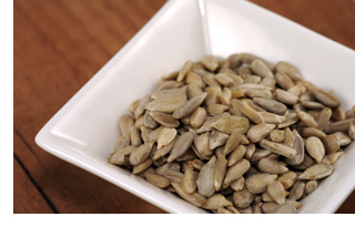 Sunflower seeds in a bowl